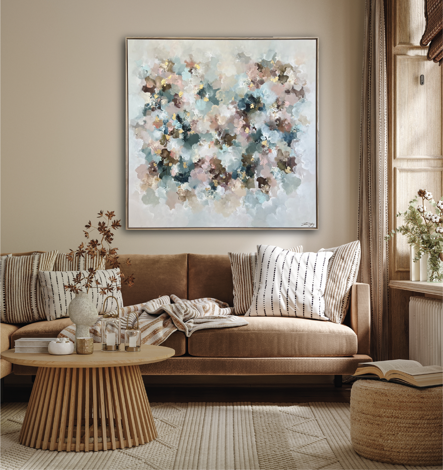 NEBULA CREMA 125cm x 125cm