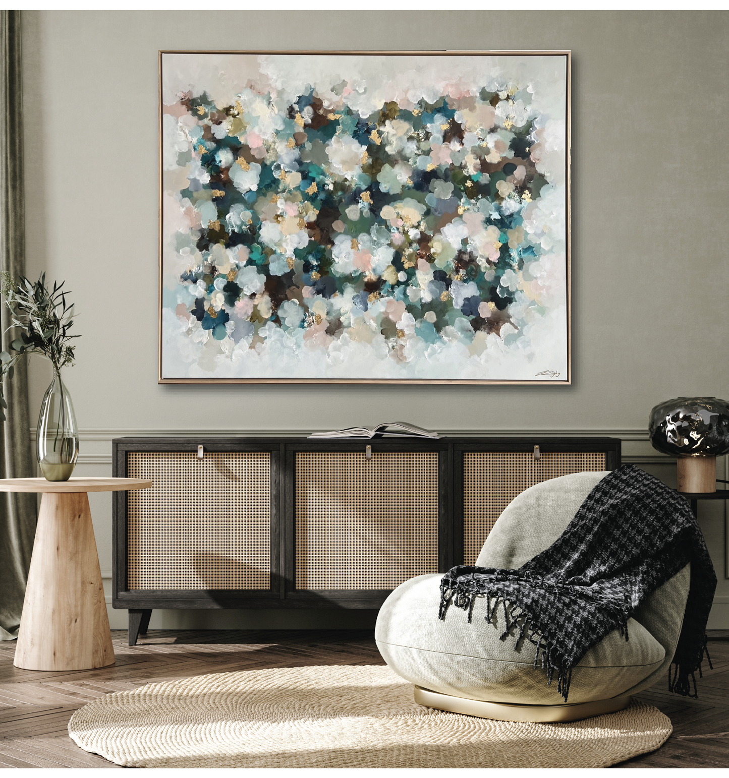 CAERULEAN NEBULA AURUM 155cm x 125cm