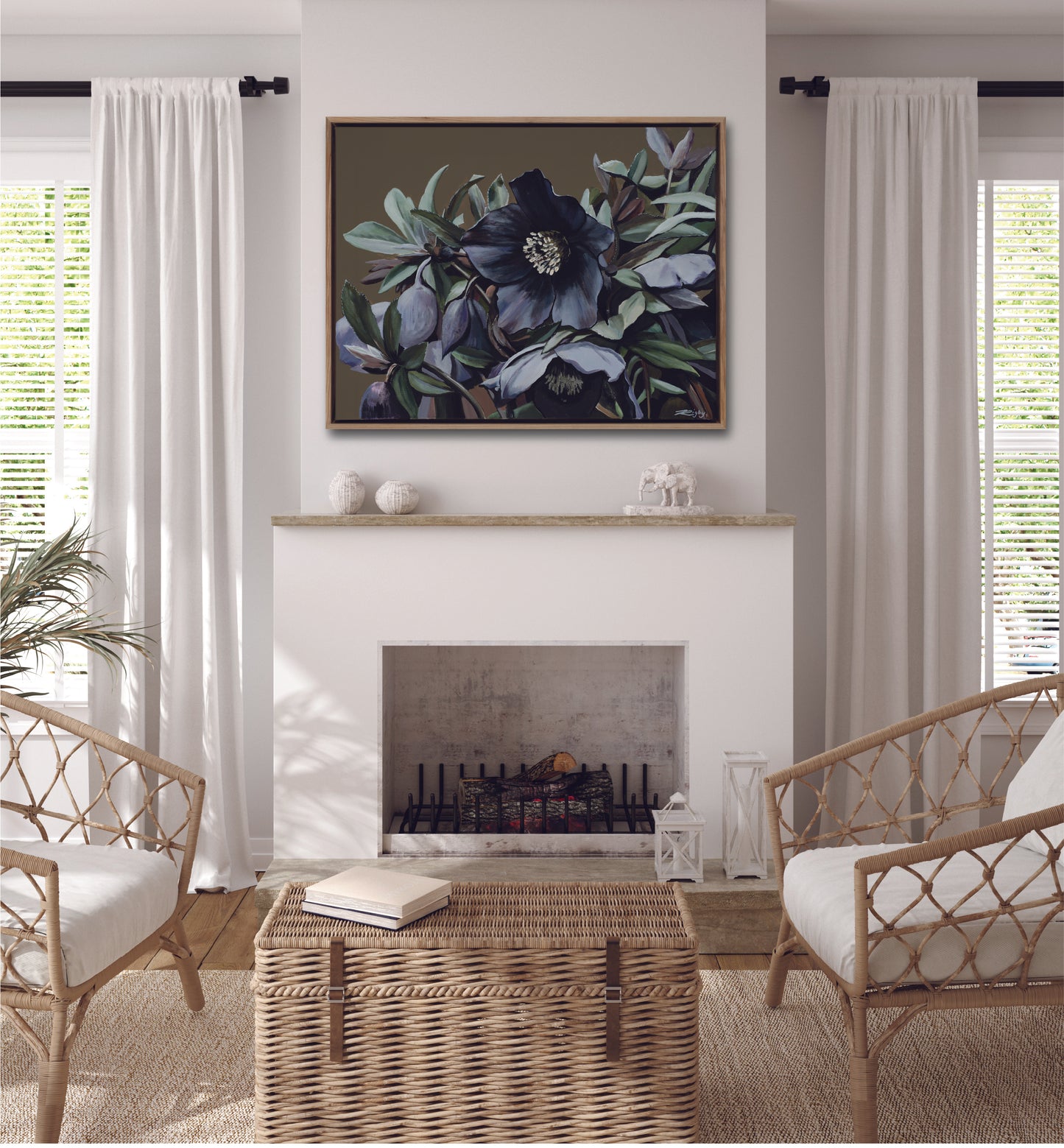 ELLEBORUM PURPURA  - Open Edition Print on Canvas