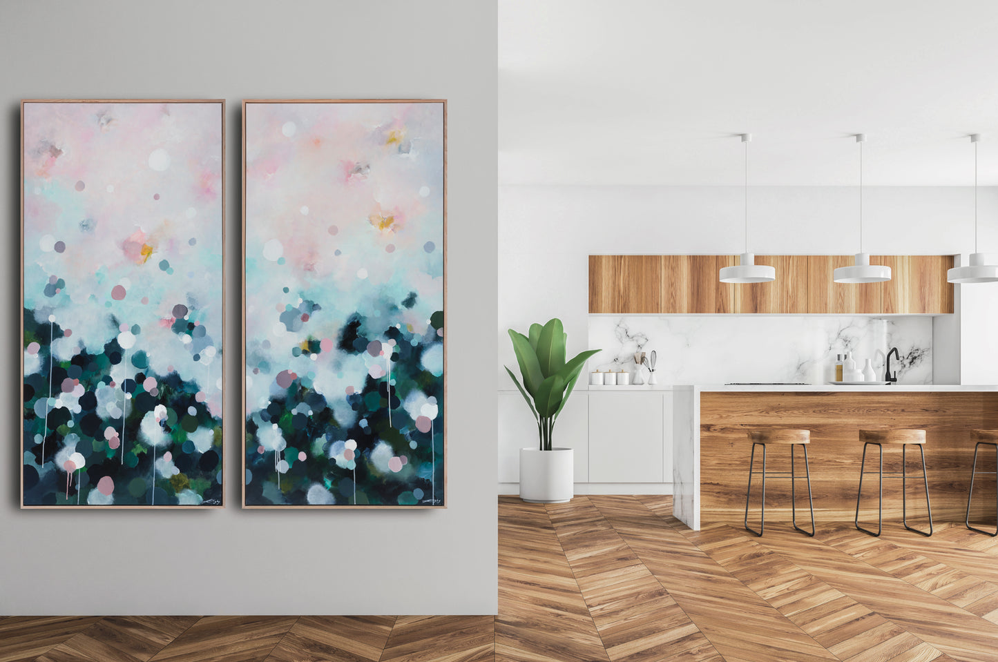 NEBULA HAZE - Diptych 79cm x 155cm each