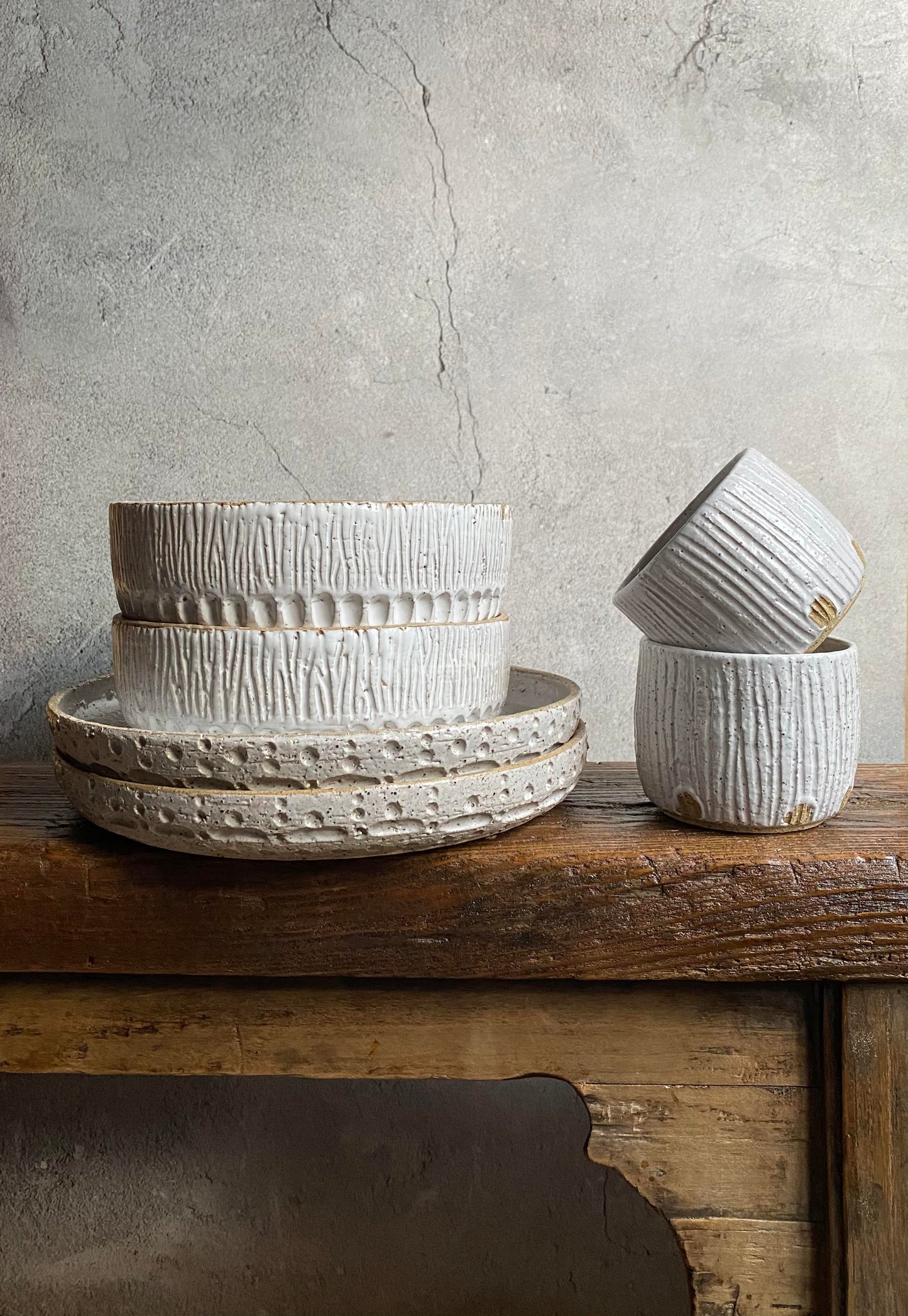 'Plate, Bowl & Tumbler Set #2' by Katrina Carling (Unearthed Ceramics)