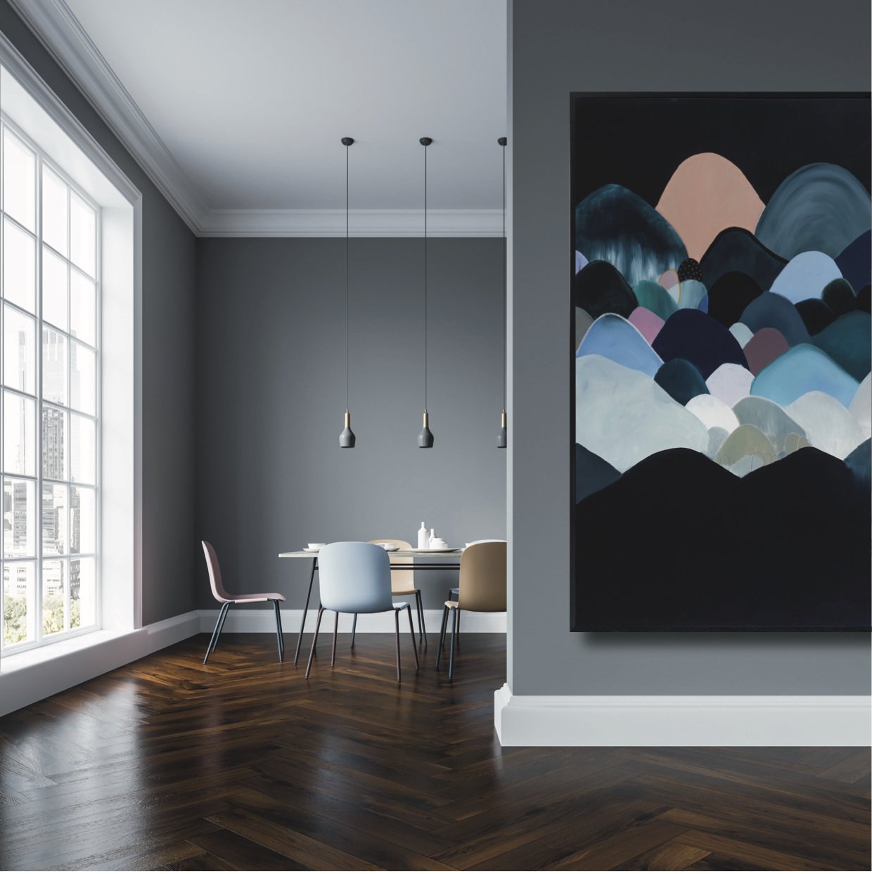TENEBRIS SILENTUS MONTEM - 200cm x 160cm