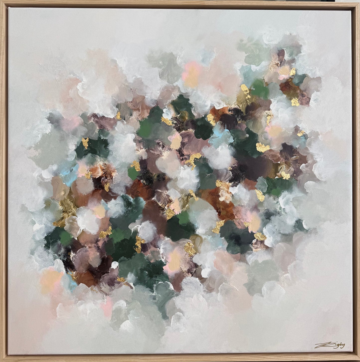NEBULA VIRIDIS AURUM 79cm x 79cm