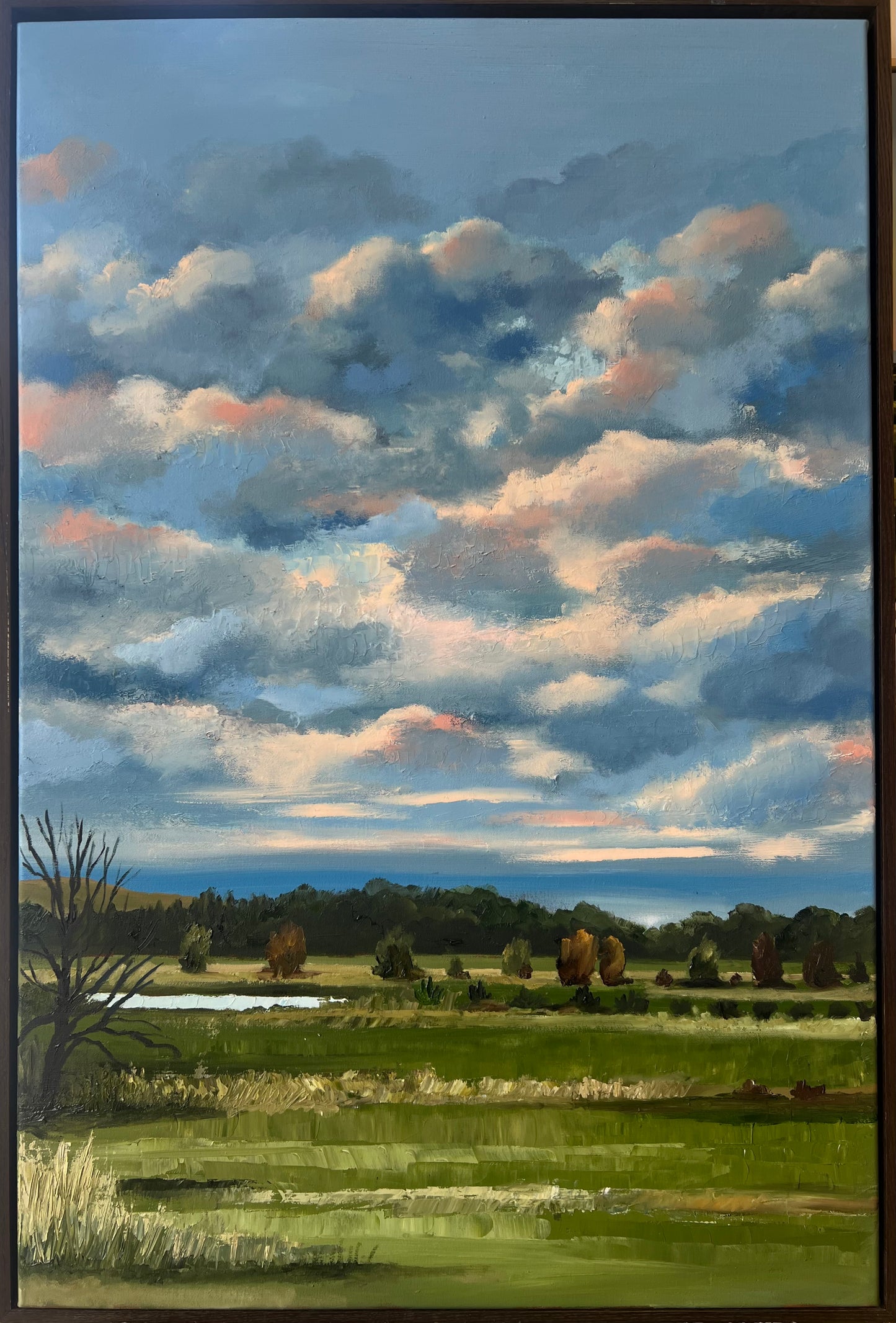 Sunset over the Road, Melbourne, original art, Jessie Rigby, Landscape, Macedon Ranges, Australian Artist