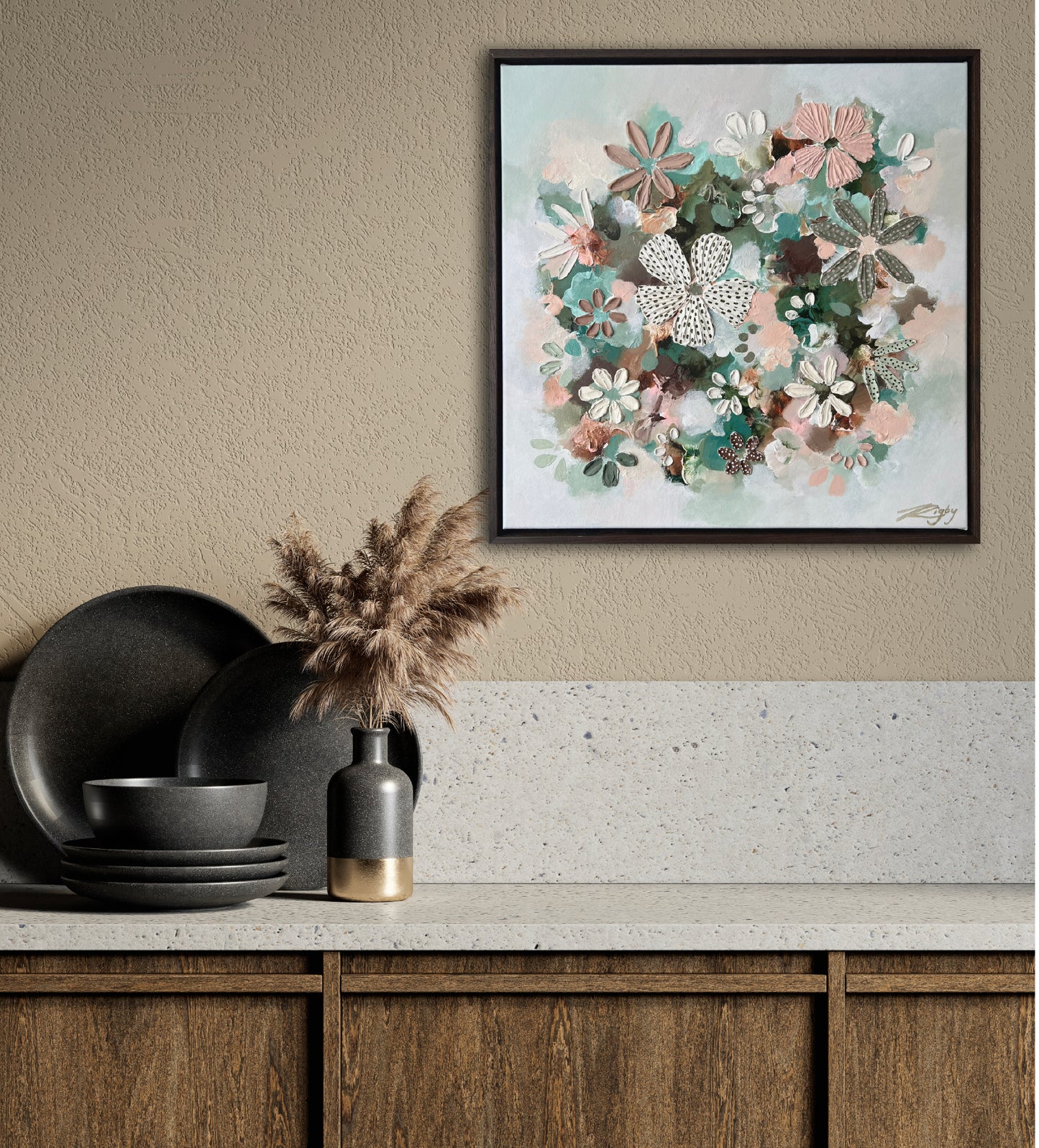 Textura Flore Animus #1 Artwork Melbourne original art, by Jessie Rigby. Macedon Ranges. Australian Artist. Abstract. 