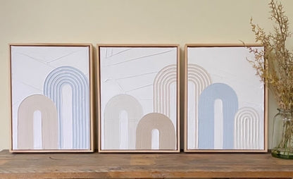 "Coastal Archway" triptych/ set by Lisa Baker