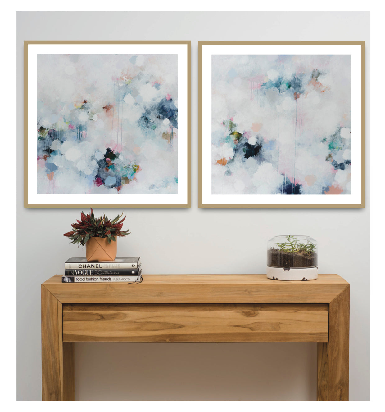 AQUA NEBULA #2 - Limited Edition Print on Paper/Diptych (Pair)