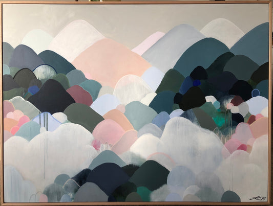 STORM CLOUDS & MOUNTAINS - 125cm x 94cm