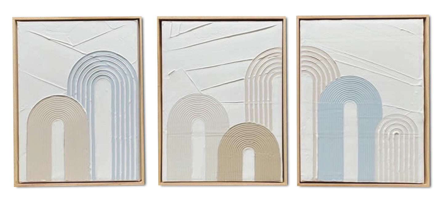 "Coastal Archway" triptych/ set by Lisa Baker